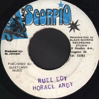 Horace Andy Rude Boy 7  Vinyl Jamaica Black Scorpio 2000 • £7.03