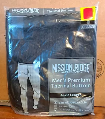 Mission Ridge Men's Premium Thermal Bottoms Ankle Length Black XL • $8