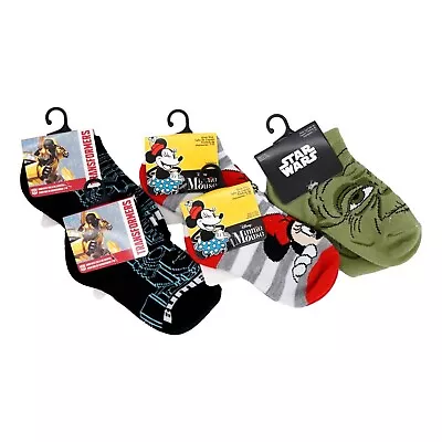 Bumblebee Minnie Mouse Yoda GBG Boys Lot Of 5 Socks Multicolor Novelty 7-10 New • $23.99