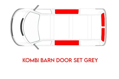£79.99 • Buy VW Transporter T5 T5.1 T6 Blackout Curtains BARN DOOR KOMBI SET GREY