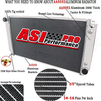 ASI 3 Row Radiator For 1994-2002 Chevy GMC C/K 1500 2500 3500 6.5L Turbo Diesel • $199