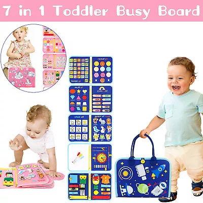 Busy Board For Toddlers Kids Montessori Toys For 1 2 3 4 Year Old Boys Toys Age • £16.48