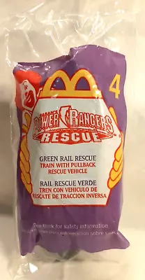 2000 Mcdonalds Power Rangers Rescue Happy Meal Toy Green Rail Rescue - #4 - New • $4.95