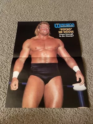 Vintage PSYCHO SYCHO SID VCIOUS WWF Centerfold Poster PWI WCW ECW 1997 1990s • $7.99