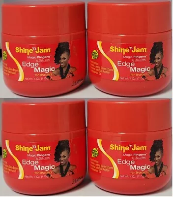 Ampro Shine-N-Jam Magic Fingers Edge Control Gel For Braiders (Pack Of 4) • $26.99