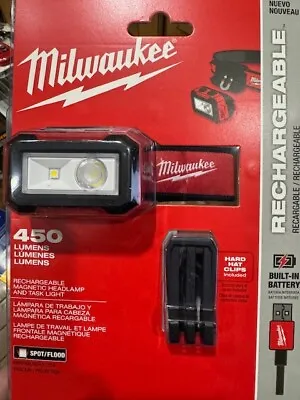 Milwaukee 2012R 450 Lm Rechargeable Magnetic Headlamp - Red (2012R) • $34.49