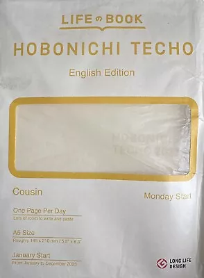 NEW Hobonichi Techo Cousin English Edition 2023 A5 Planner Book • $18.99