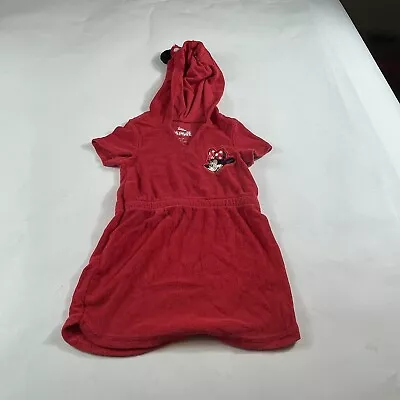 2T Robe Cover Up W/ Hoodie . Minnie Mouse Red • $10.49