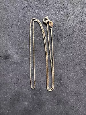 2g Vintage Sterling Silver 925 Gold Wash Box Chain 18” Jewelry Lot P • $4