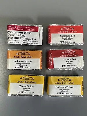 Winsor & Newton Vintage Watercolor 6 Full Pans Set Lot B • $42