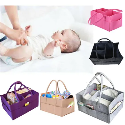 £7.38 • Buy Baby Diaper Organizer Caddy Felt Changing Nappy Kids Storage Carrier Bag N7