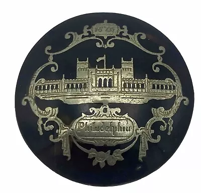 1876 Philadelphia Centennial Exposition Souvenir Large Button MOP Overlay / Stud • $15.50