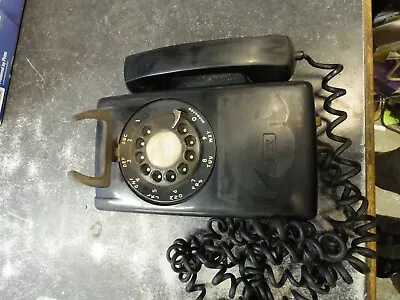 Vintage Itt Black Rotary Dial Wall Phone AS IS READ! • $24.99