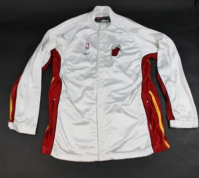 Nike Team Miami Heat XXL 2XL NBA Authentic Warm Up Shooting Jacket Shirt White • $64.35