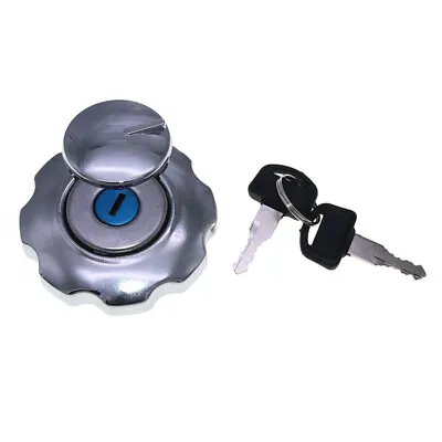 Universal CNC Aluminum Motorcycle ATV Gas Fuel Tank Cap Cover Valve W/ Key Set@L • $15.28