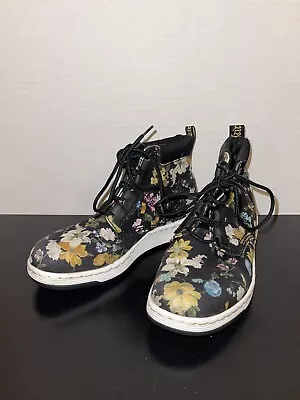 Women's Dr. Martens (Docs) Air Wair Floral Boots Shoes Canvas Darcy Cavendish • £45