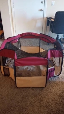 $25 • Buy Pet Playpen, 45  Foldable Portable Crate, Dog Puppy Cat Kitten, Indoor Outdoor