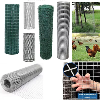 25m-50m Long Galvanised Chicken Wire Netting Mesh Net Fence Rabbit Aviary Pet 5m • £7.70