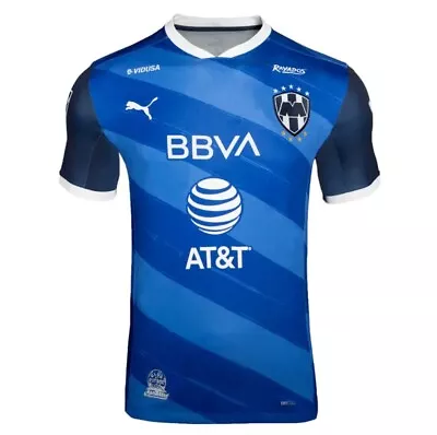 Puma Monterrey Rayados 2020/2021 Away Stadium Soccer Jersey Blue Men's XL NWT • $39.99