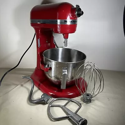 KitchenAid Professional HD KG25H7XER 5 Qt Lift Stand Mixer Empire Red • $205