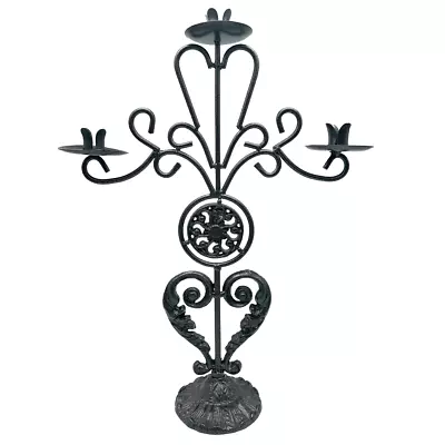 Vintage 20  Wrought Iron Gothic Candelabra • $30