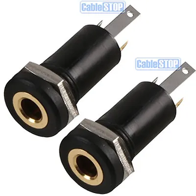 2 X 3.5mm Mini Stereo Jack Chassis Panel Mount Headphone Input Socket Connector • £4.25