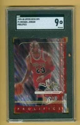 1999-00 UD SPx Michael Jordan PROLIFICS Insert SGC Graded 9 MINT • $27.60