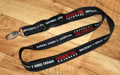 Resident Evil Outbreak T-Virus Rare Promo German Lanyard Key Holder Capcom PS2 • $89.88