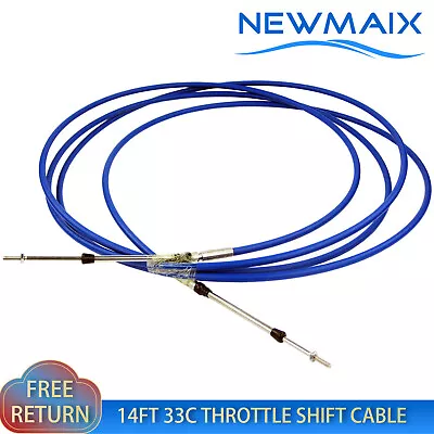 14FT 33C Throttle Shift Control Cable For Yamaha Marine Control Lever Box • $28.99