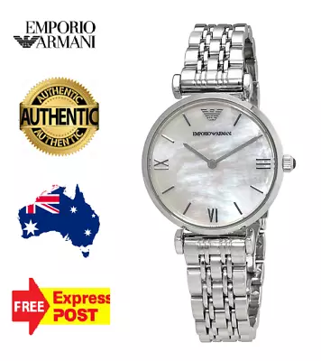 Emporio Armani Classic Ar1682 Mother Of Pearl Silver/white Ladies Womens Watch • $199.99