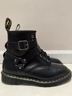 Dr Martens Christofor Boots Black Leather Harness Mens Size 8/Womens 9 New • $99.99