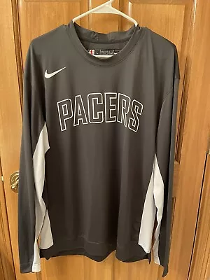 Nike Nba Pacers Player Issue Warm Up Long Sleeve Shirt Men’s Large Tall EUC • $33.25