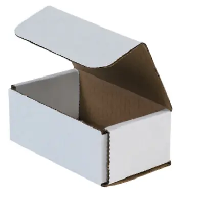 1-450 CHOOSE QUANTITY 5x3x2 Corrugated White Mailers Packing Boxes 5  X 3  X 2  • $139.59