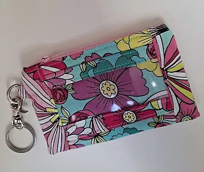 Cotton Fabric Floral Zippered Key Fob/ID Holder • $16.24