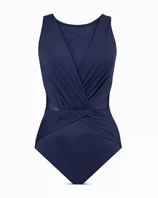 Miraclesuit Swimsuit Women 18W Black Illusionists Palma Soft Cup One Piece New • $98.88