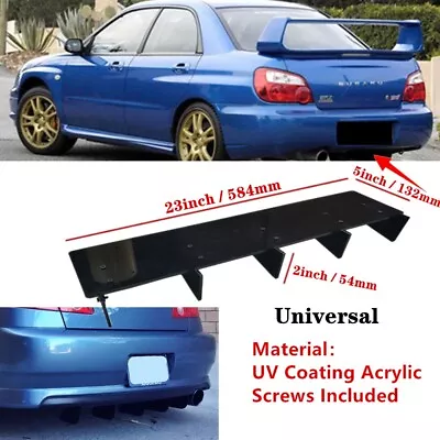 23x5  Universal Fit For Subaru Impreza 02-07 Rear Bumper Diffuser Fin Splitter • $41.12