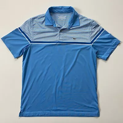 Vineyard Vines Performance Polo Shirt Mens Medium Golf Short Sleeve Blue M • $15.99