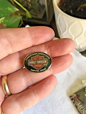 Vintage Harley Davidson Powertrain Operations Factory Tour/Visitor Pin • $10.88