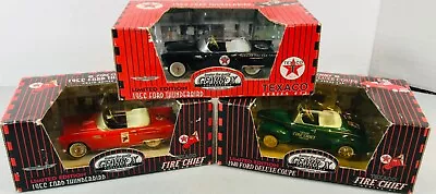 Set Of 3 - Gearbox Texaco Fire Chief Die-Cast Ford Pedal Cars - T-Bird & Deluxe • $21.95