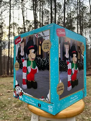 2023 Disney Airblown Inflatable Christmas 7ft Caroling Mickey Mouse Noel NEW • $69.95