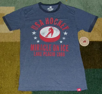 Rare NEW W/Tag VINTAGE-Style TEAM USA HOCKEY Throwback MIRACLE ON ICE Shirt M • $24.99