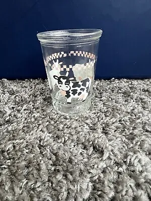 1999 Welch’s Jelly Jar Juice Glass- Cow Print • $10