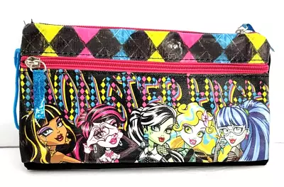 New Monster High Pencil Case - Make-up Bag  2015 Three Compartments With Zippers • $10.78