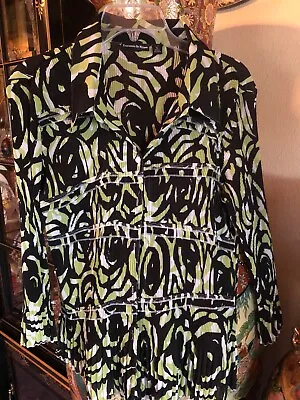 Euc Women's Essentials By Milano Xl Blouse Shirt Top Piano Pleated Cool Sleeve • $5.50