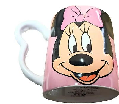 Disney - Parks  Minnie Mouse Pink 3D Coffee Cup Monogram Int. NEW • $0.99