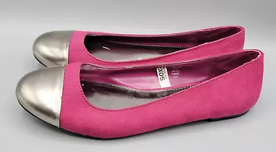 Target Merona Purple Pink Silver Chrome Ballet Flats Size 7 M • $9.99