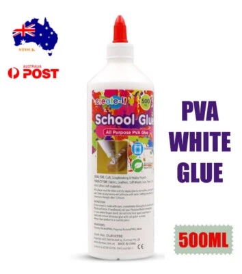 $11.95 • Buy All Purpose PVA Glue White DIY Craft Slime Scrapbooking Washable Adhesive 500ml