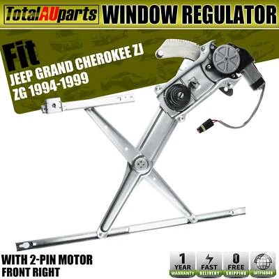 Window Regulator Front Right Driver For Jeep Grand Cherokee ZG ZJ 94-99 4.0L SUV • $100.99