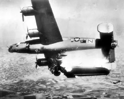 USAF B-24 Liberator “Black Nan  Shot Down Over Italy 8 X 10  WWII WW2 Photo 980 • $7.43