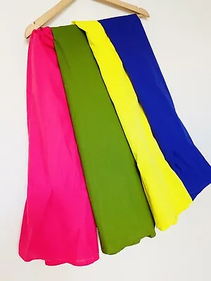 £7.99 • Buy Women Saree Cotton Solid Underskirt Petticoat Free Size Sari Inner Wear